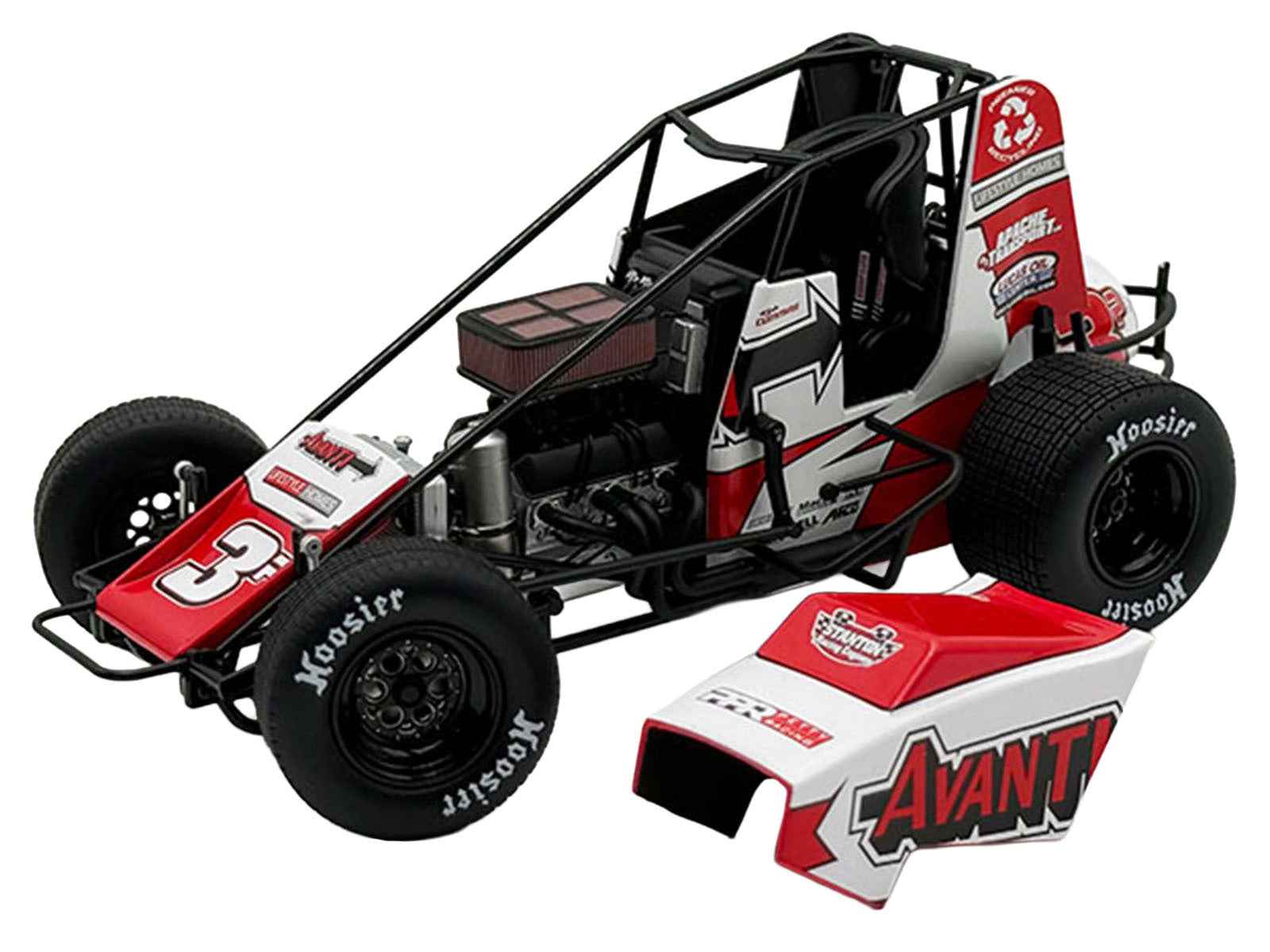 USAC Sprint Car #3P Kyle Cummins "Avanti" Champion "USAC Sprint Car National Championship" (2025) 1/18 Diecast Model Car by ACME