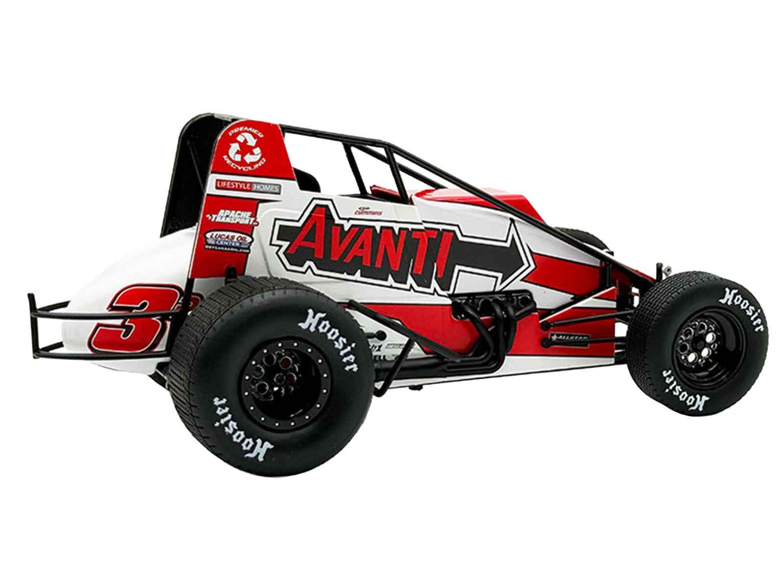 USAC Sprint Car #3P Kyle Cummins "Avanti" Champion "USAC Sprint Car National Championship" (2025) 1/18 Diecast Model Car by ACME