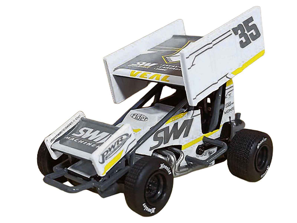 Winged Sprint Car #35 Jamie Veal "SWI Earthworks" White (2025) 1/50 Diecast Model Car by ACME