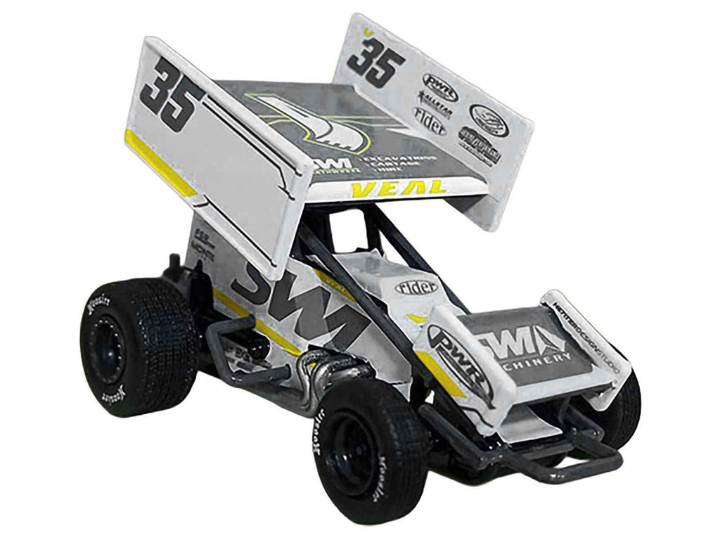 Winged Sprint Car #35 Jamie Veal "SWI Earthworks" White (2025) 1/50 Diecast Model Car by ACME