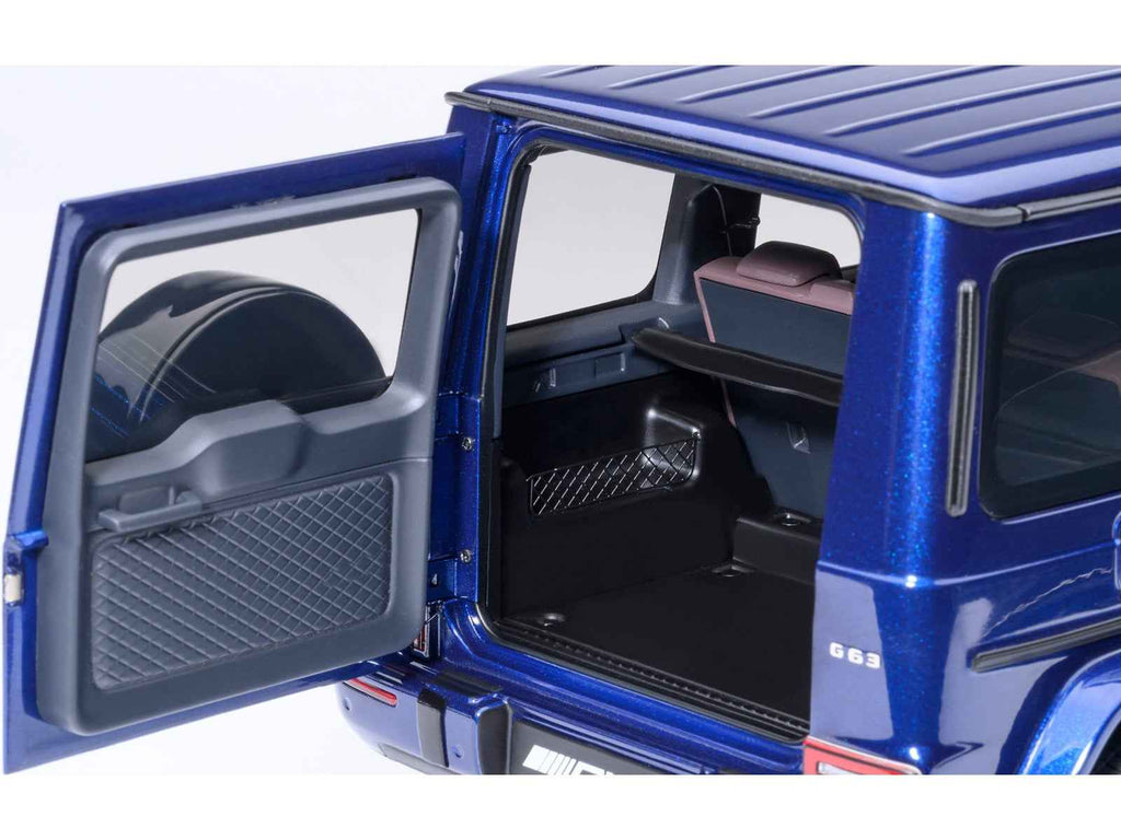 2019 Mercedes-Benz AMG G63 Brilliant Blue Metallic 1/18 Model Car by Autoart