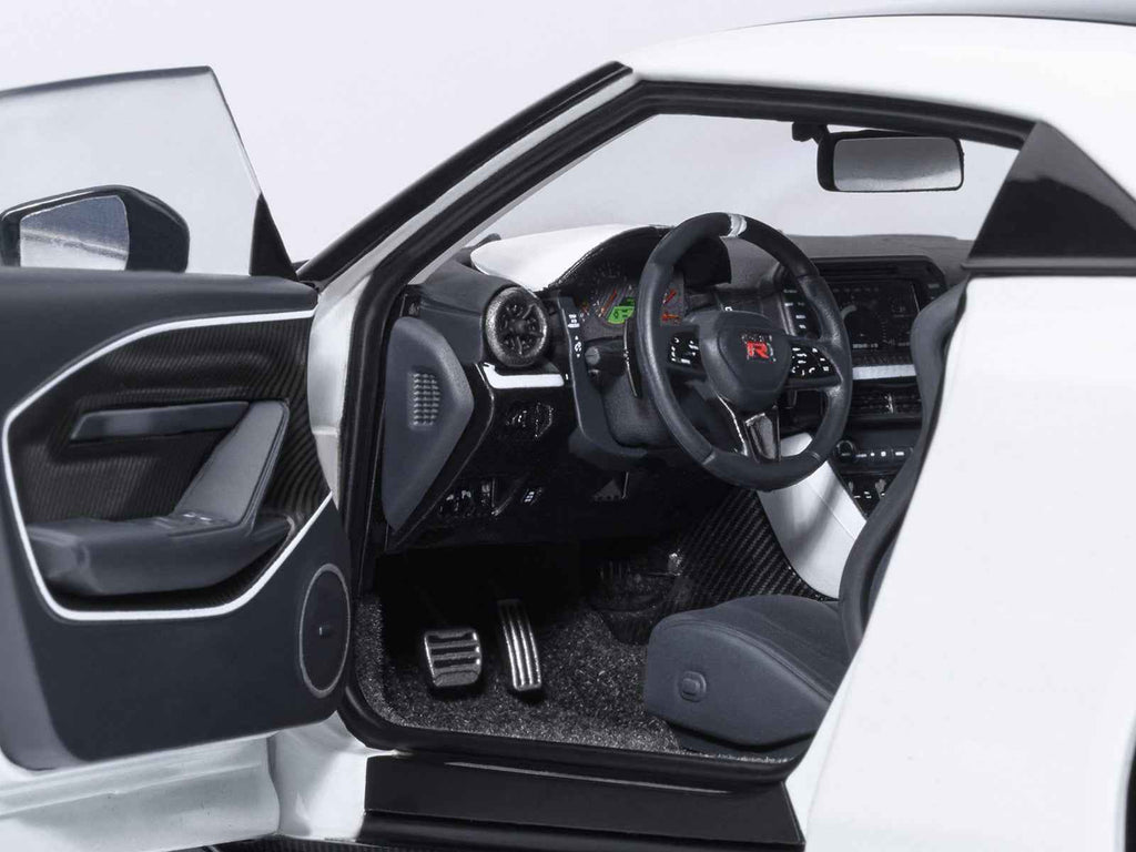 Nissan GT-R50 By ItalDesign Black and White Metallic 1/18 Model Car by Autoart