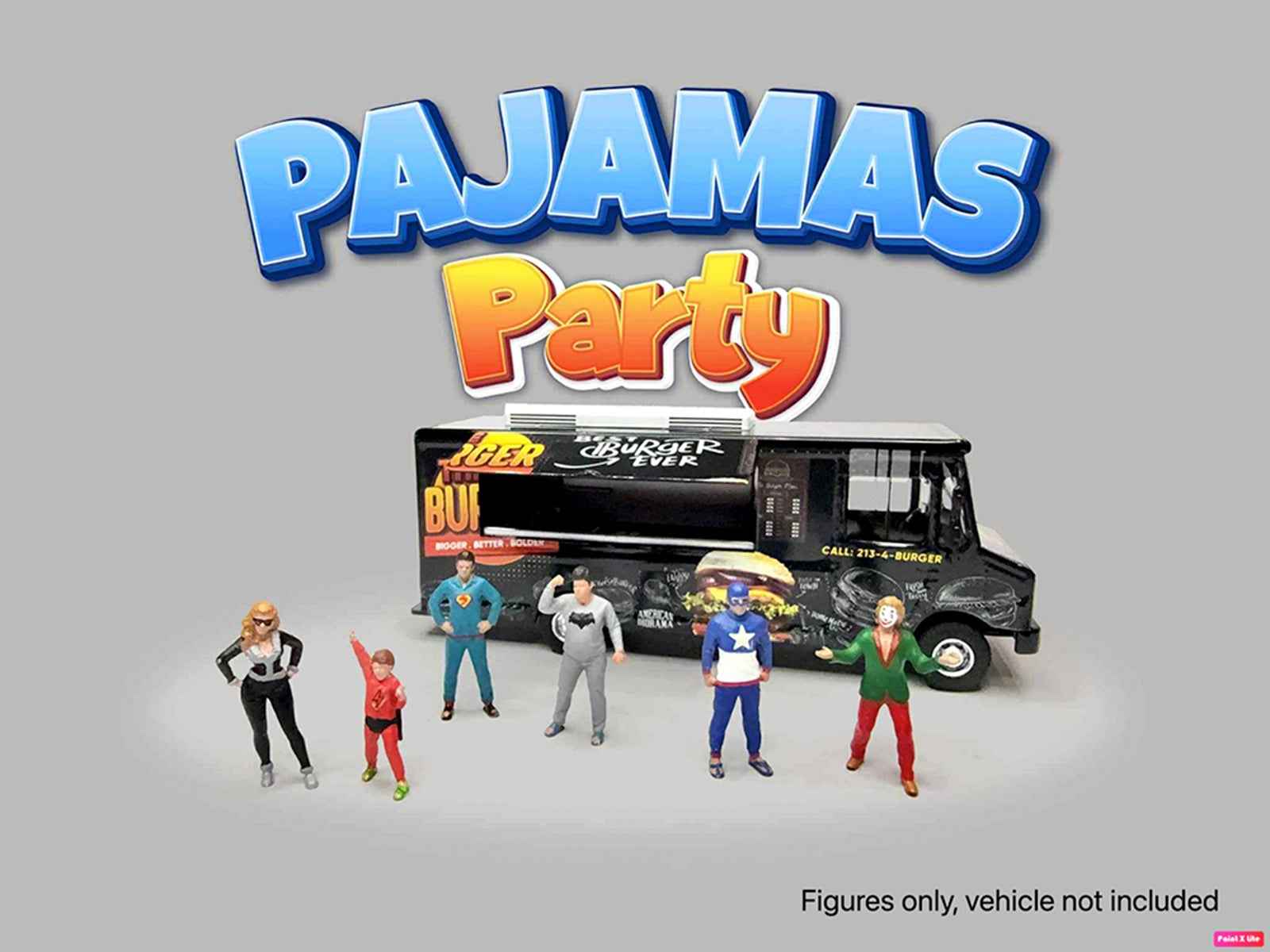 "Pajamas Party" 6 piece Diecast Figure Set (6 Figures) Limited Edition for 1/64 Scale Models by American Diorama