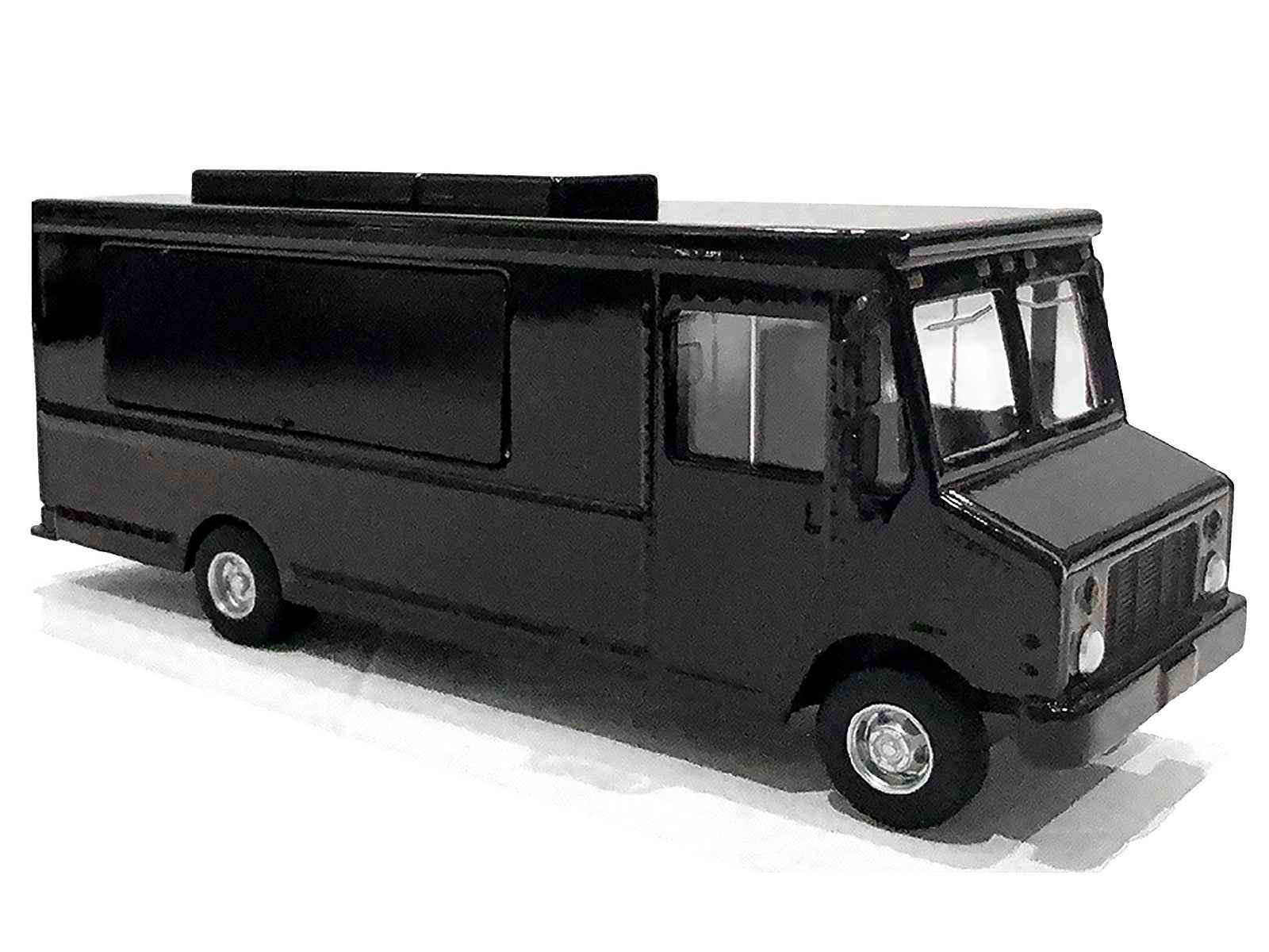 Food Truck Plain Black 1/64 Diecast Model by American Diorama