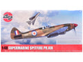 Level 2 Model Kit Supermarine Spitfire PR.XIX Fighter Aircraft with 3 Scheme Options 1/48 Plastic Model Kit by Airfix