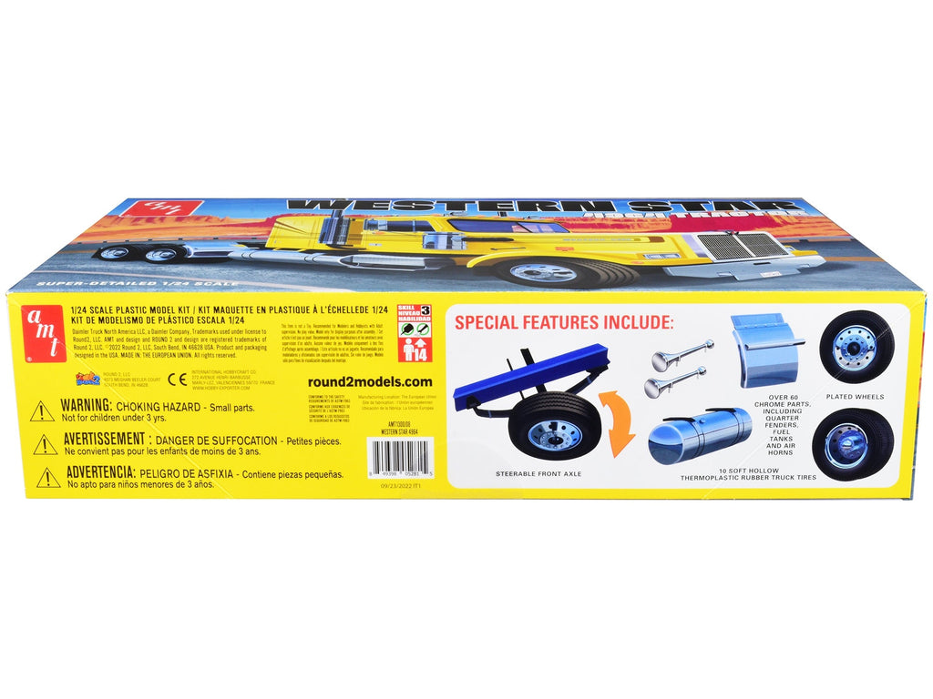 Skill 3 Model Kit Western Star 4964 Truck Tractor 1/25 Scale Model by AMT