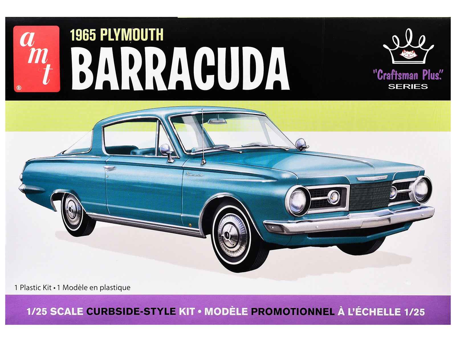 Skill 2 Model Kit 1965 Plymouth Barracuda "Craftsman Plus" Series 1/25 Scale Model by AMT