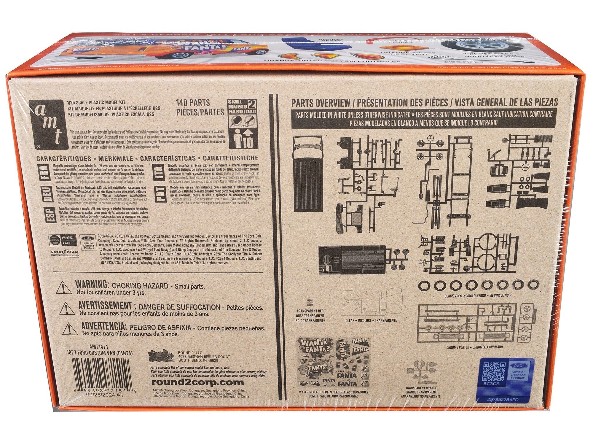 Skill 2 Model Kit 1977 Ford Custom Van "Fanta" 1/25 Scale Model by AMT