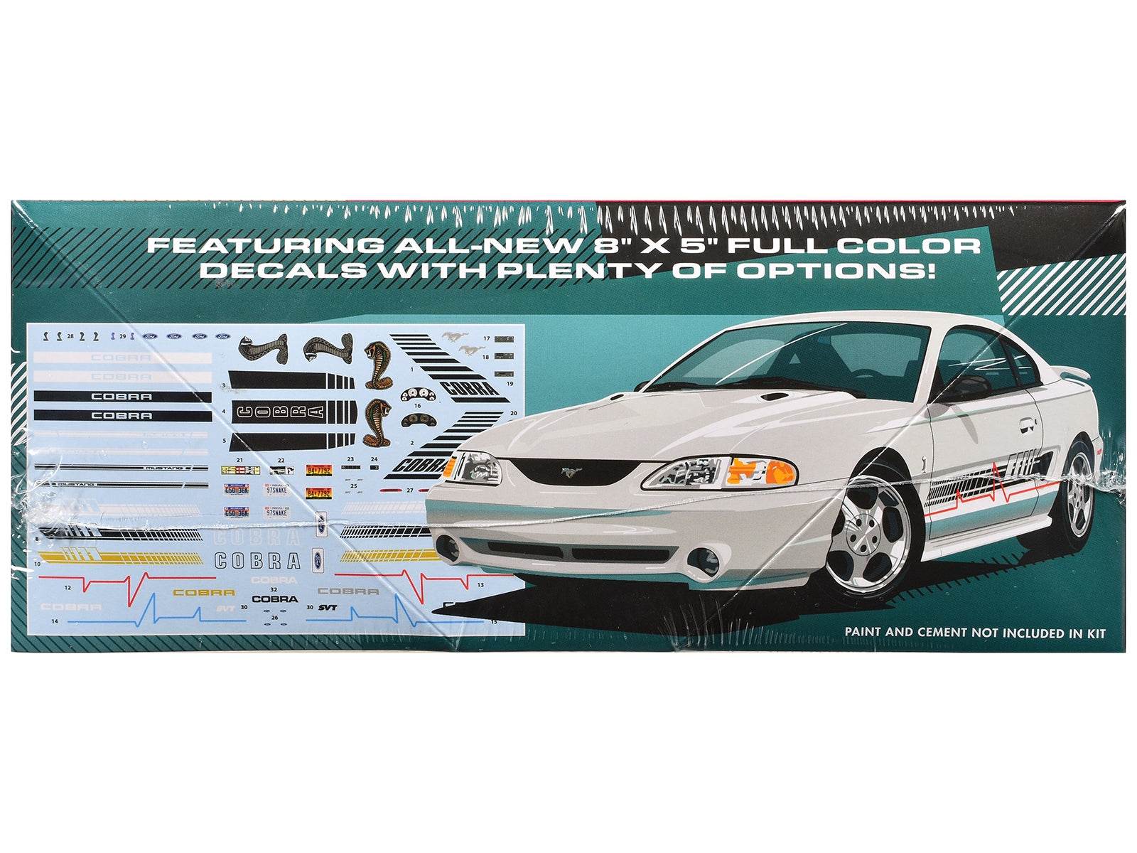 Skill 2 Model Kit 1997 Ford Mustang Cobra 1/25 Scale Model by AMT