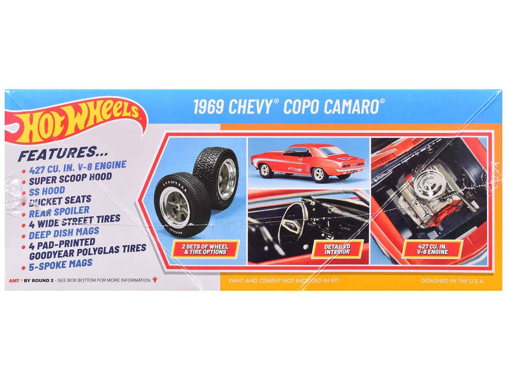 Skill 2 Model Kit 1969 Chevrolet COPO Camaro "Hot Wheels" 1/25 Scale Model by AMT