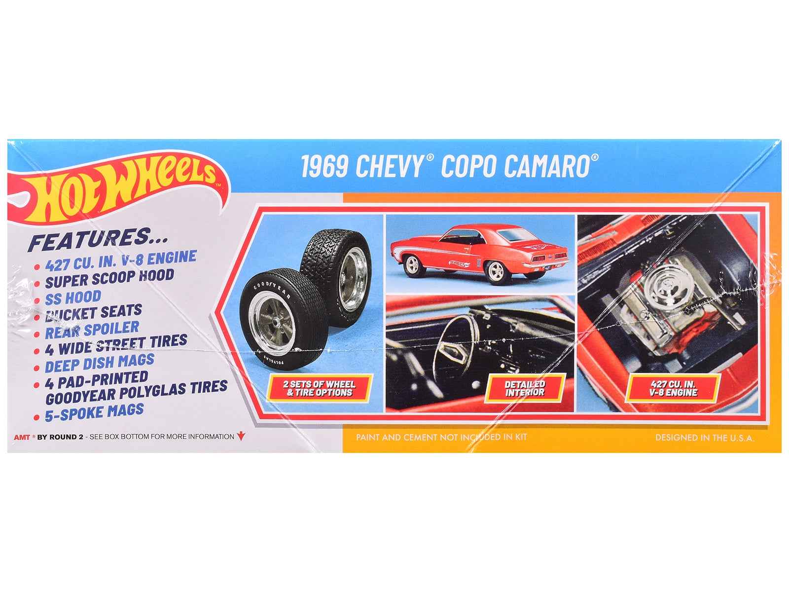 Skill 2 Model Kit 1969 Chevrolet COPO Camaro "Hot Wheels" 1/25 Scale Model by AMT