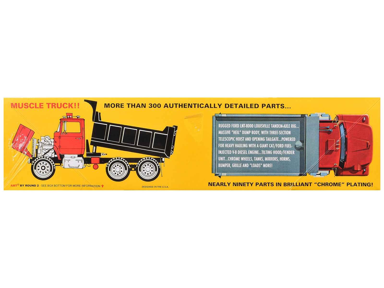 Skill 3 Model Kit Ford LNT-8000 Louisville Line Dump Truck 1/25 Scale Model by AMT
