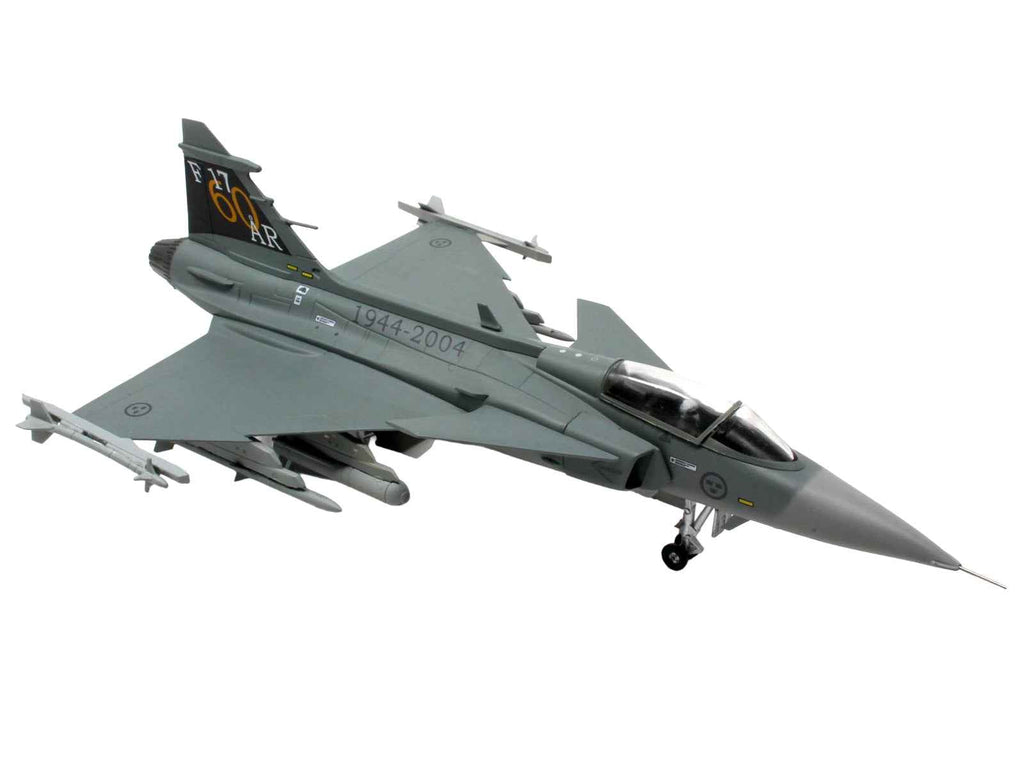 Saab JAS 39A Gripen Fighter Aircraft "17 Wing 60th Anniversary Livery Ronneby Air Show" (2004) Swedish Air Force 1/72 Diecast Model Airplane by Aviation 72