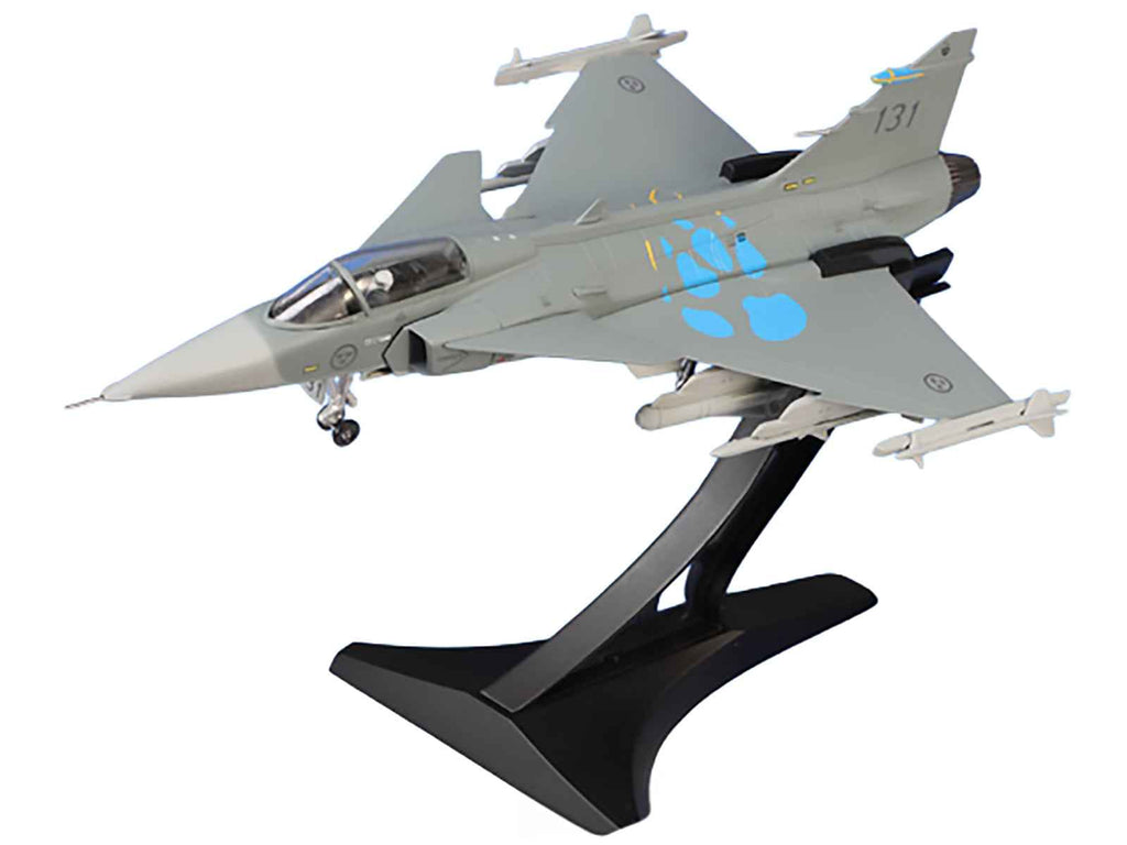 Saab JAS 39A Gripen Fighter Aircraft "131 F 7 Wing Cat's Paw Livery Satenas Air Base" (2006) Swedish Air Force 1/72 Diecast Model Airplane by Aviation 72