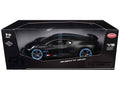 Bugatti Divo Carbon Fiber with Blue Accents "Carbon Series - Bburago 50th Anniversary" 1/18 Diecast Model Car by Bburago