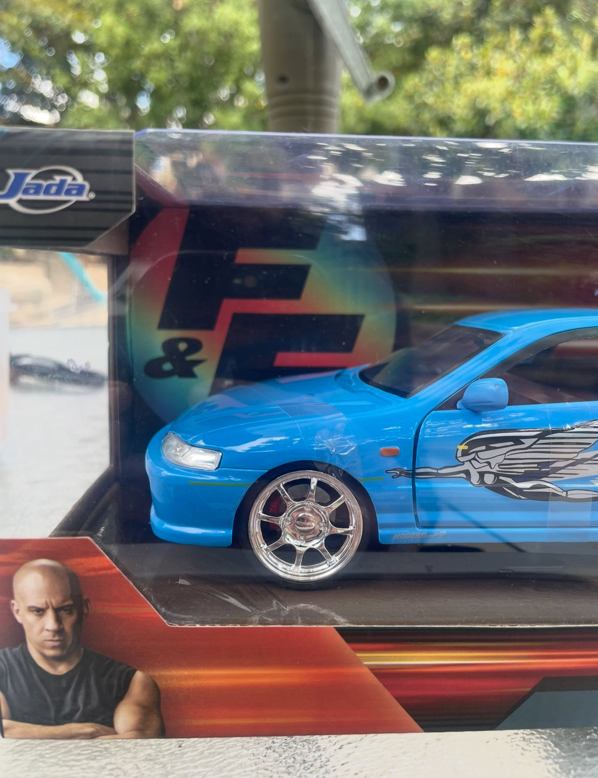 Mia's Acura Integra Light Blue with Graphics "Fast & Furious" Movie 1/32 Diecast Model Car by Jada