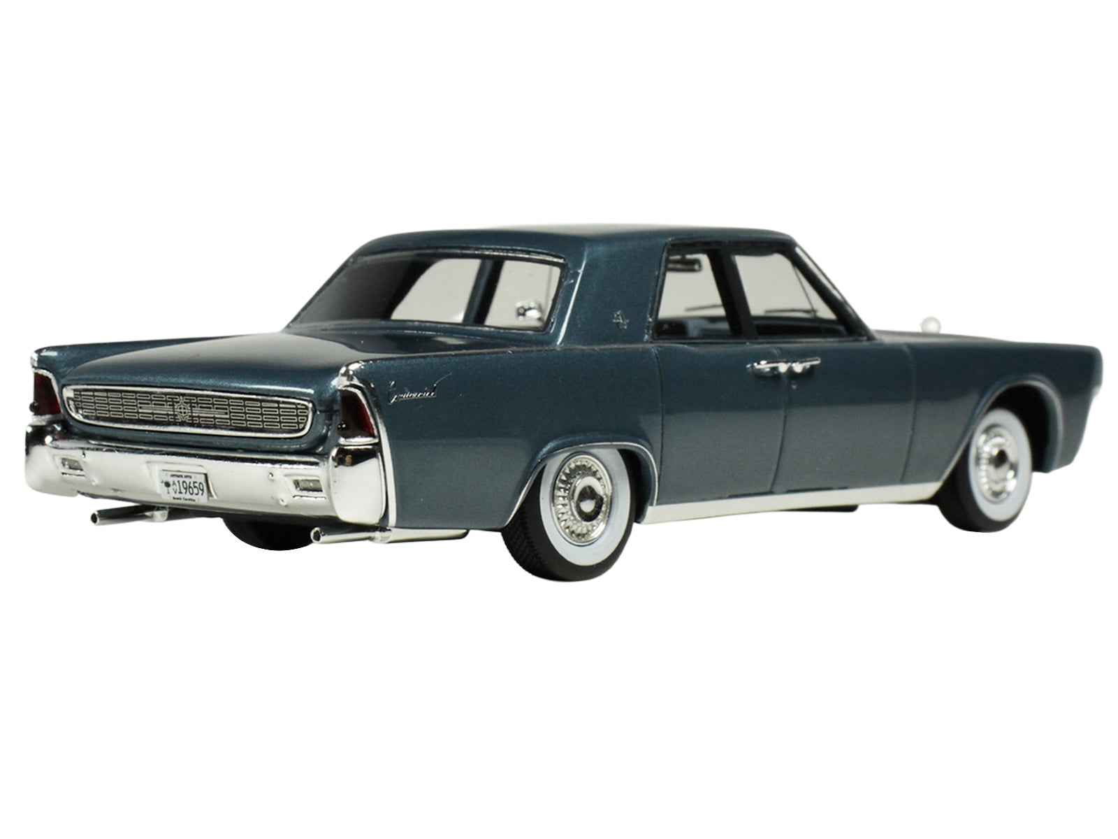 1962 Lincoln Continental Oxford Gray Metallic with Blue Interior Limited Edition to 200 pieces Worldwide 1/43 Model Car by Goldvarg Collection