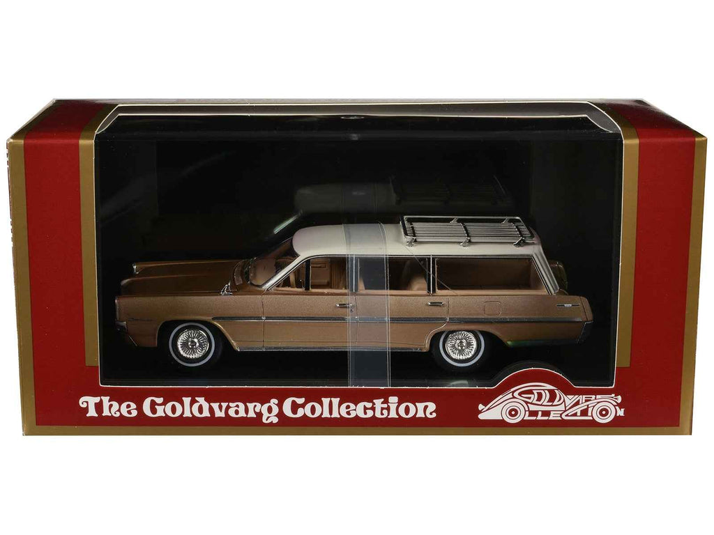 1964 Pontiac Safari Bronze Irid Metallic with Cream Top Limited Edition to 200 pieces Worldwide 1/43 Model Car by Goldvarg Collection