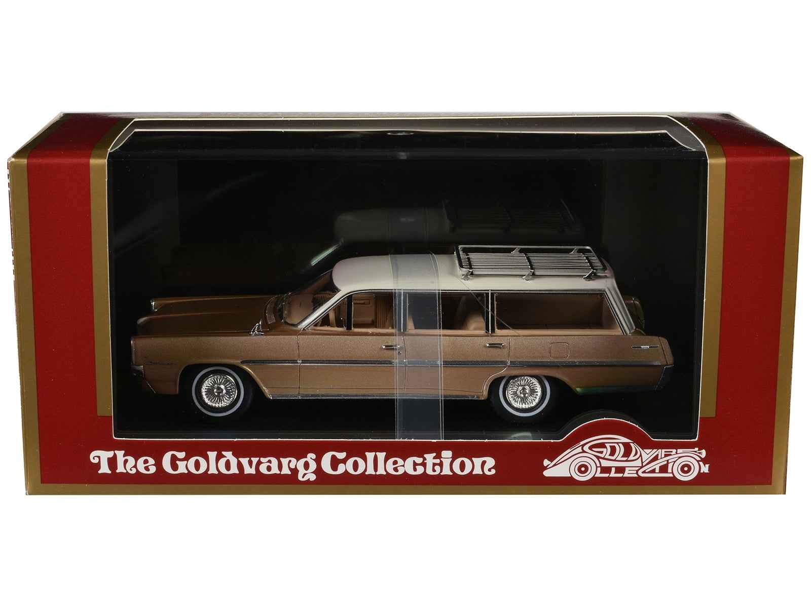 1964 Pontiac Safari Bronze Irid Metallic with Cream Top Limited Edition to 200 pieces Worldwide 1/43 Model Car by Goldvarg Collection