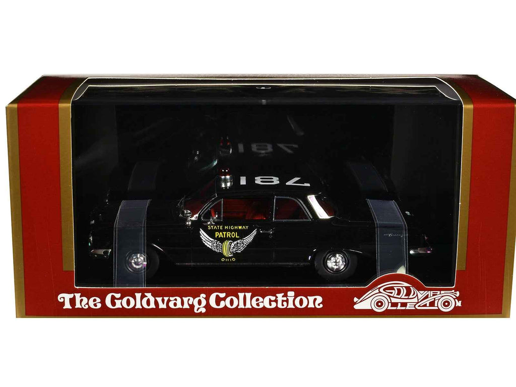 1961 Chevrolet Biscayne "Ohio State Highway Patrol" Black with Red Interior Limited Edition to 150 pieces Worldwide 1/43 Model Car by Goldvarg Collection
