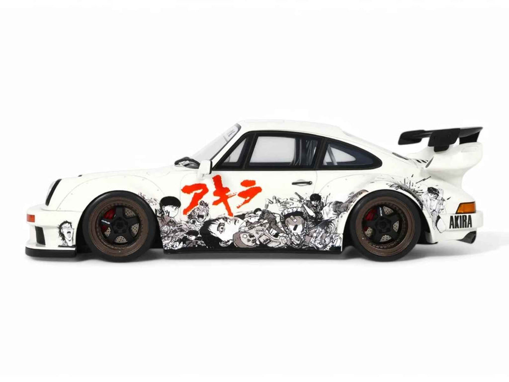 2024 RWB Akira White with Graphics "Akira" (1988) Movie 1/18 Model Car by GT Spirit