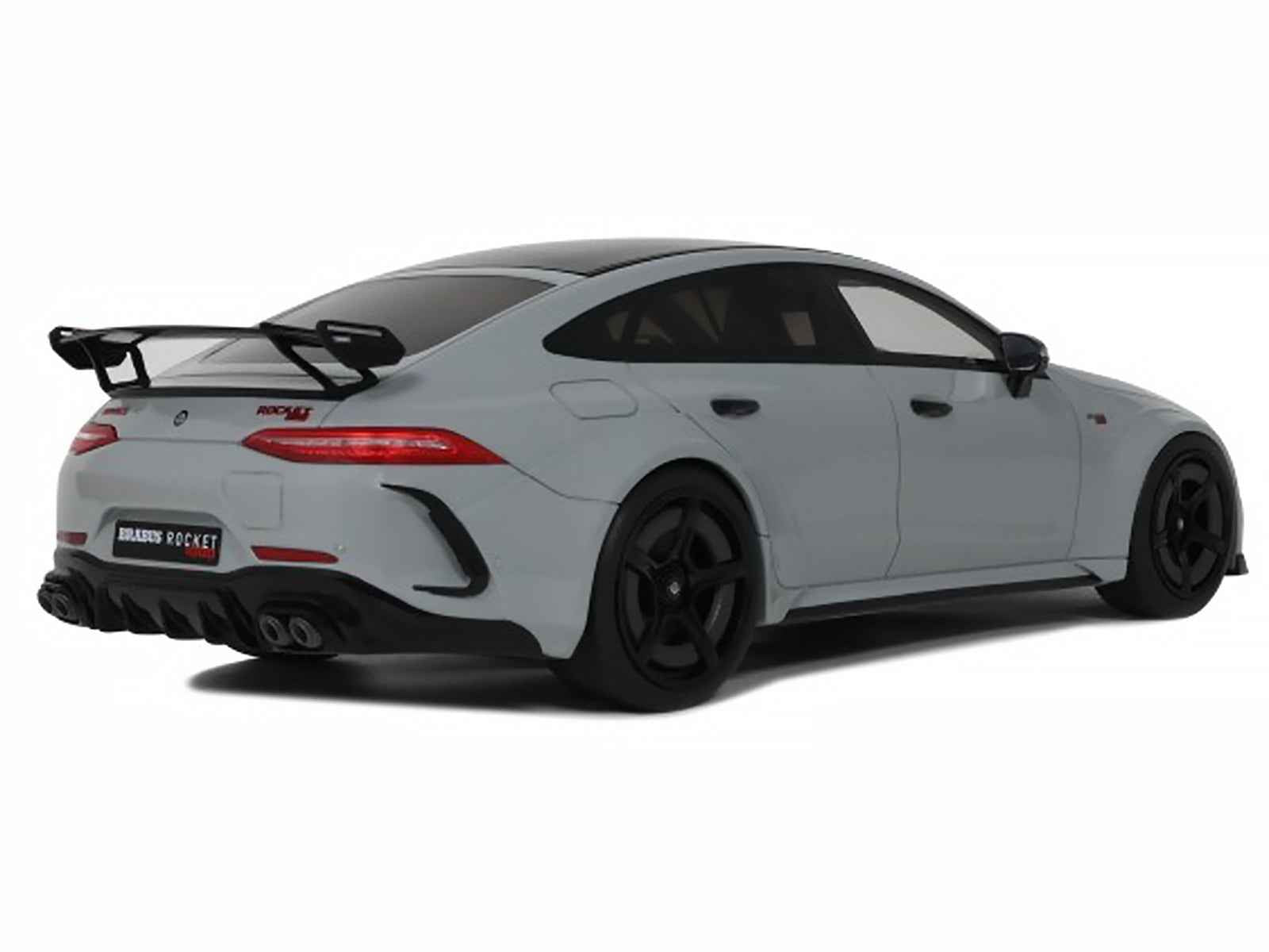 2024 Brabus Rocket 1000 Nardo Gray with Black Top 1/18 Model Car by GT Spirit