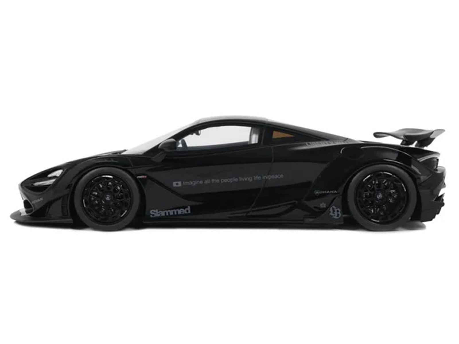 2023 McLaren 720S "LB-Works - Liberty Walk" Black 1/18 Model Car by GT Spirit