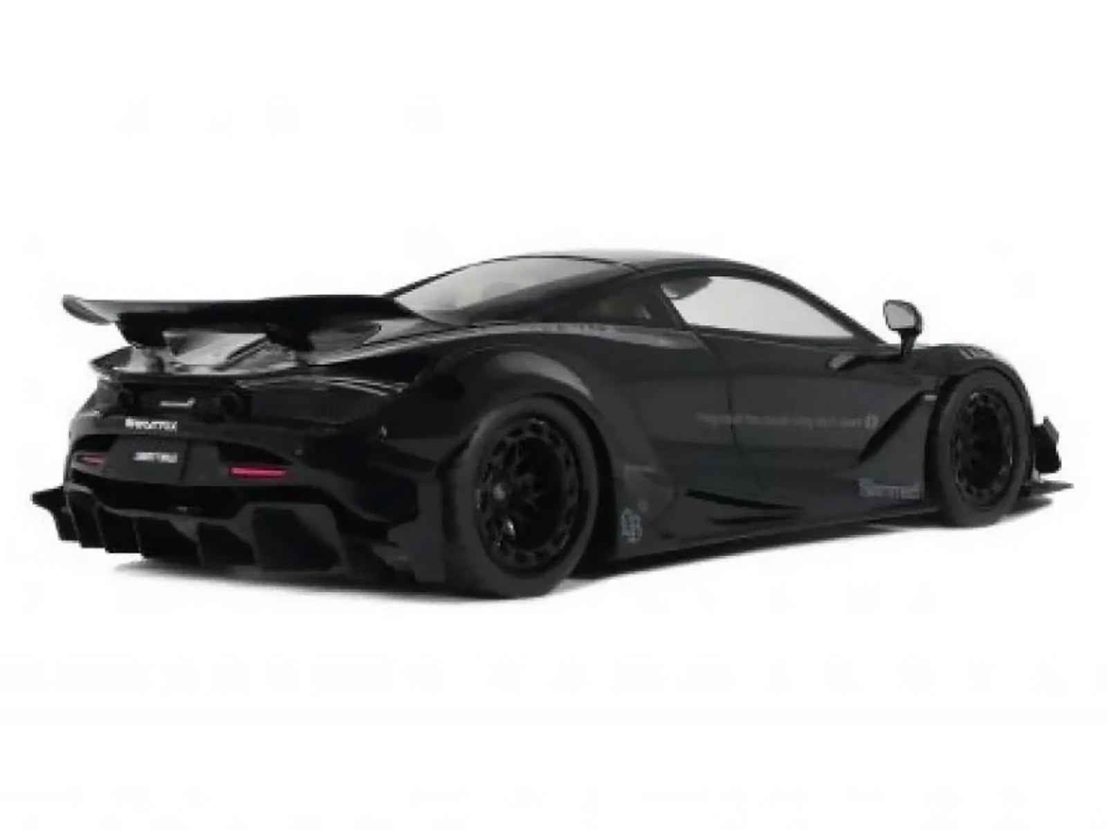 2023 McLaren 720S "LB-Works - Liberty Walk" Black 1/18 Model Car by GT Spirit