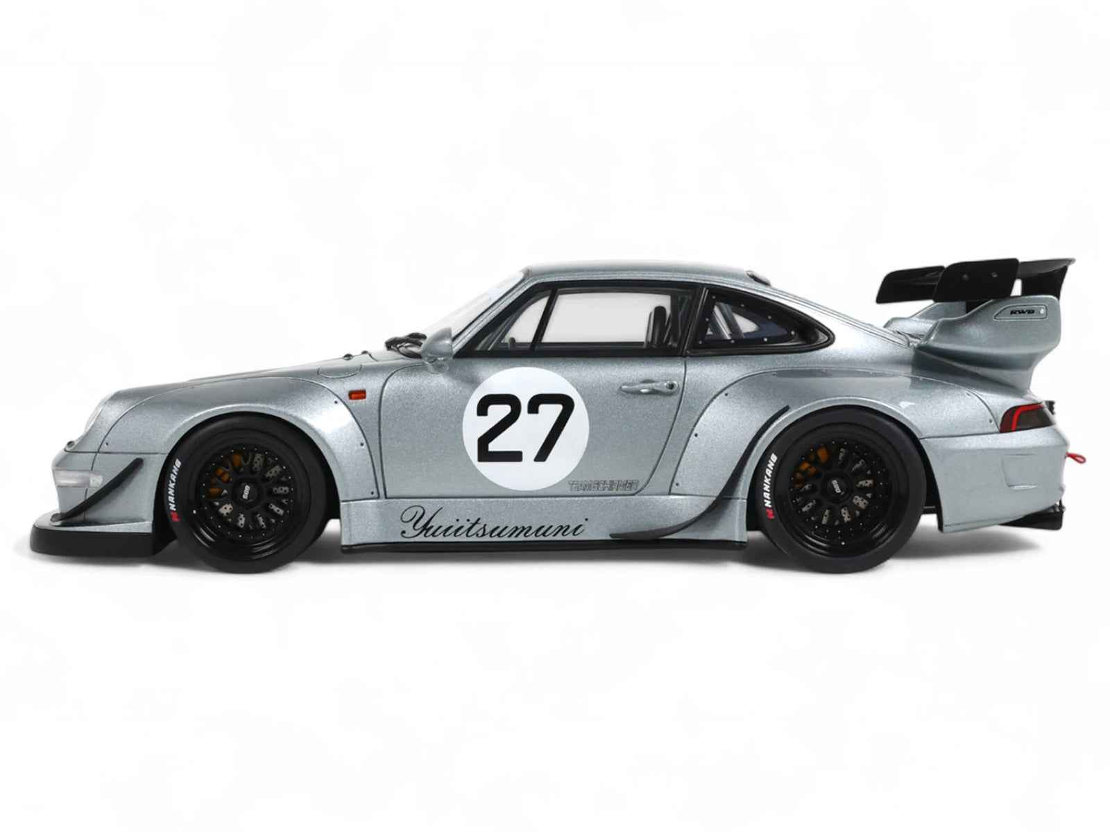 2024 RWB Yuiitsumuni #27 Silver Metallic 1/18 Model Car by GT Spirit