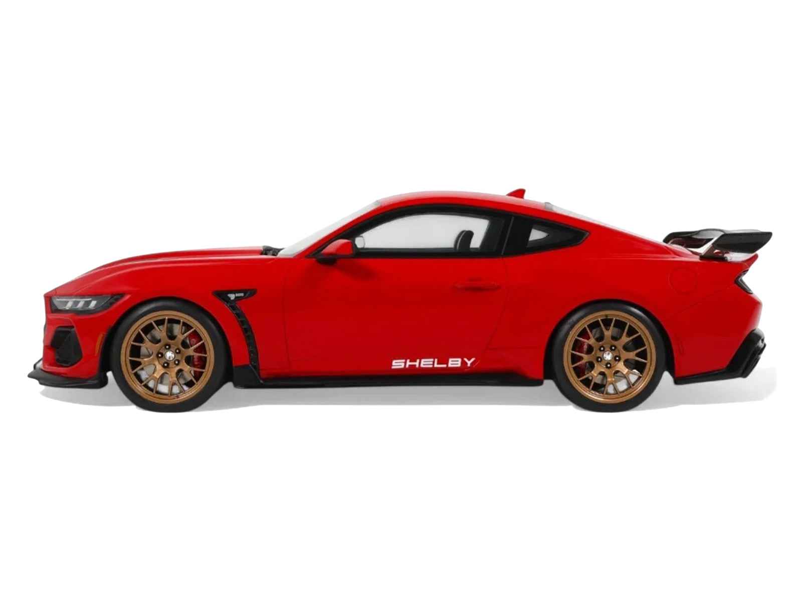 2025 Shelby Mustang Supersnake Race Red with White Stripes 1/18 Model Car by GT Spirit