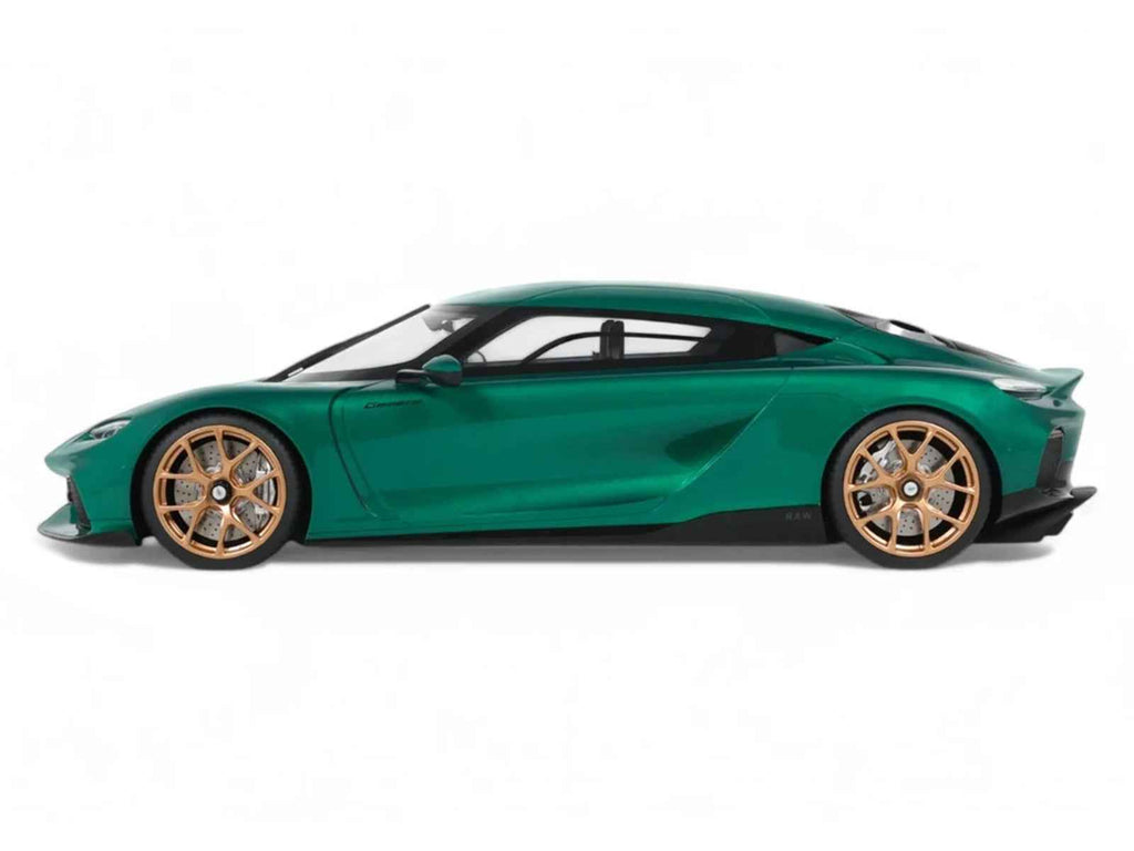 2024 Koenigsegg Gemera Racing Green Metallic 1/18 Model Car by GT Spirit