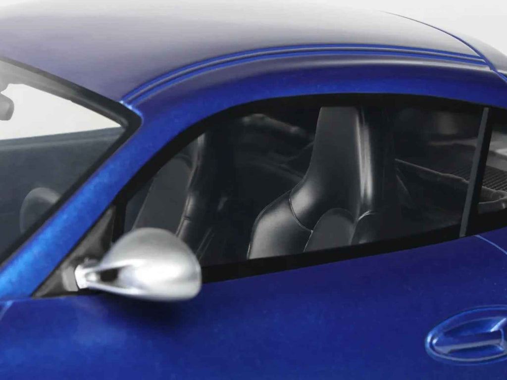 2012 Porsche Cayman R Aqua Blue Metallic 1/18 Model Car by GT Spirit