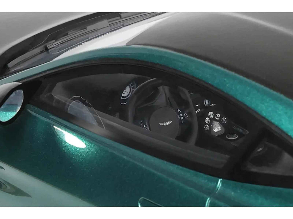 2023 Aston Martin Vantage V12 British Racing Green with Black Hood and Top 1/18 Model Car by GT Spirit