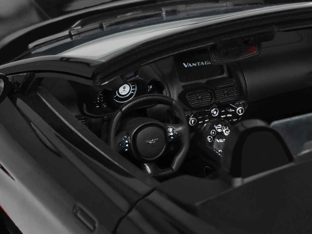 2023 Aston Martin V12 Vantage Roadster Onyx Black 1/18 Model Car by GT Spirit