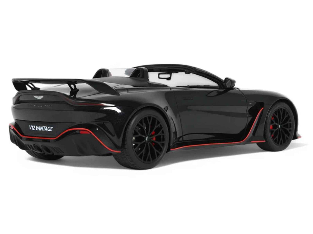 2023 Aston Martin V12 Vantage Roadster Onyx Black 1/18 Model Car by GT Spirit