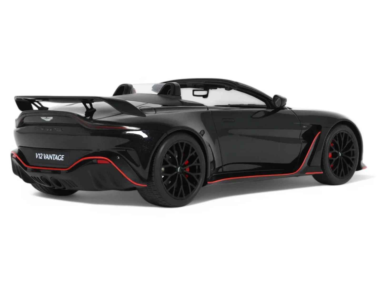 2023 Aston Martin V12 Vantage Roadster Onyx Black 1/18 Model Car by GT Spirit