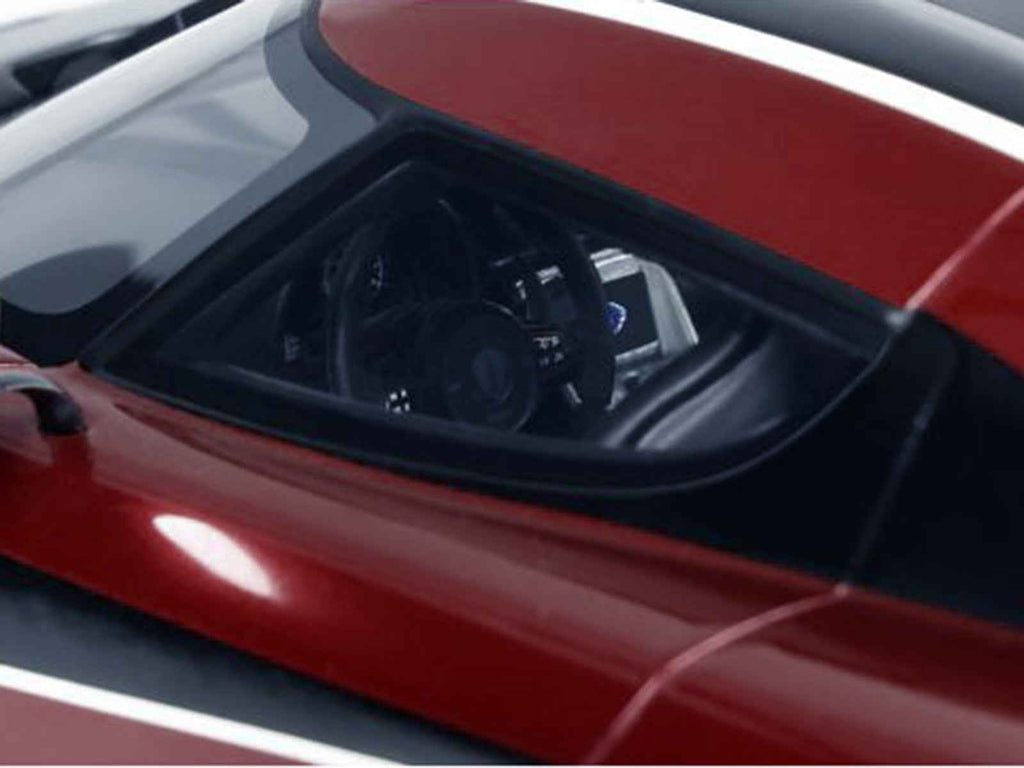 2017 Koenigsegg Agera RS Deep Red Metallic with Black Stripes 1/18 Model Car by GT Spirit