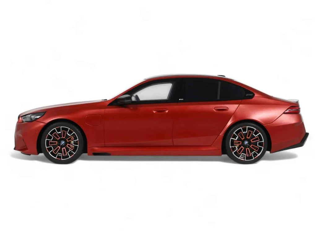 2025 BMW M5 (G90) Pebble Beach Edition Fire Orange Metallic with Black Top 1/18 Model Car by GT Spirit