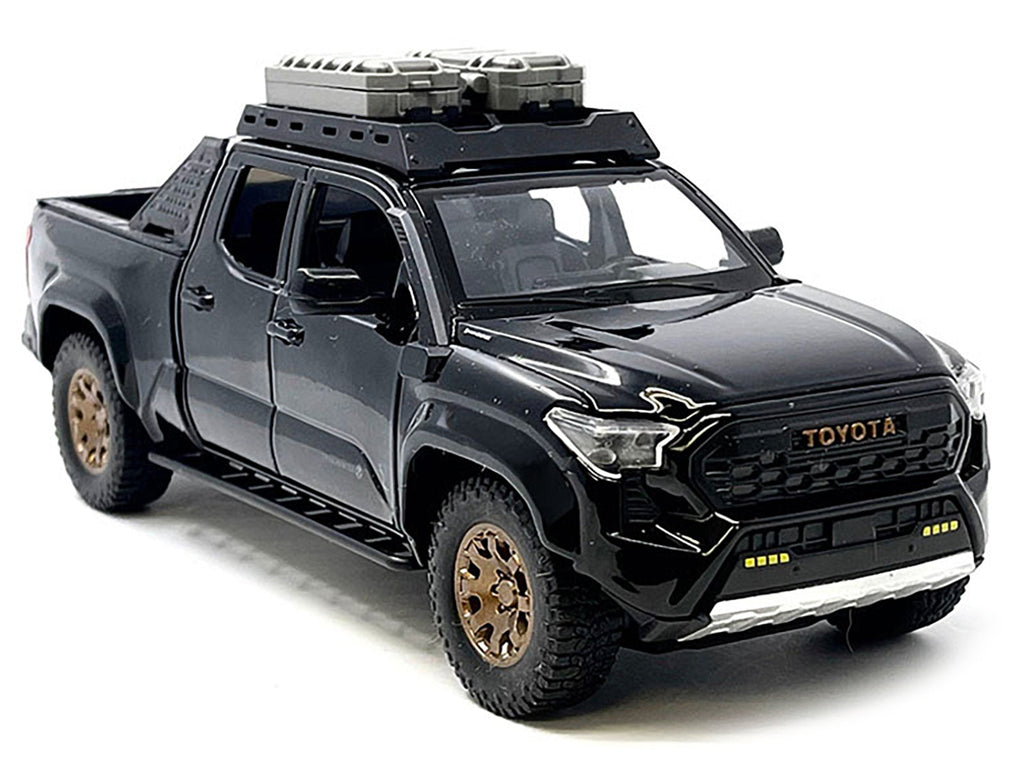 2024 Toyota Tacoma Trailhunter Edition Pickup Truck Black 1/24 Diecast Model Car