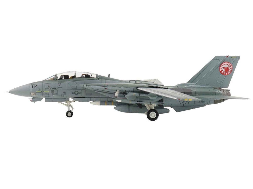 Grumman F-14A Tomcat Fighter Aircraft "VF-1 (with Optional Decals)" United States Navy "Air Power Series" 1/72 Diecast Model by Hobby Master