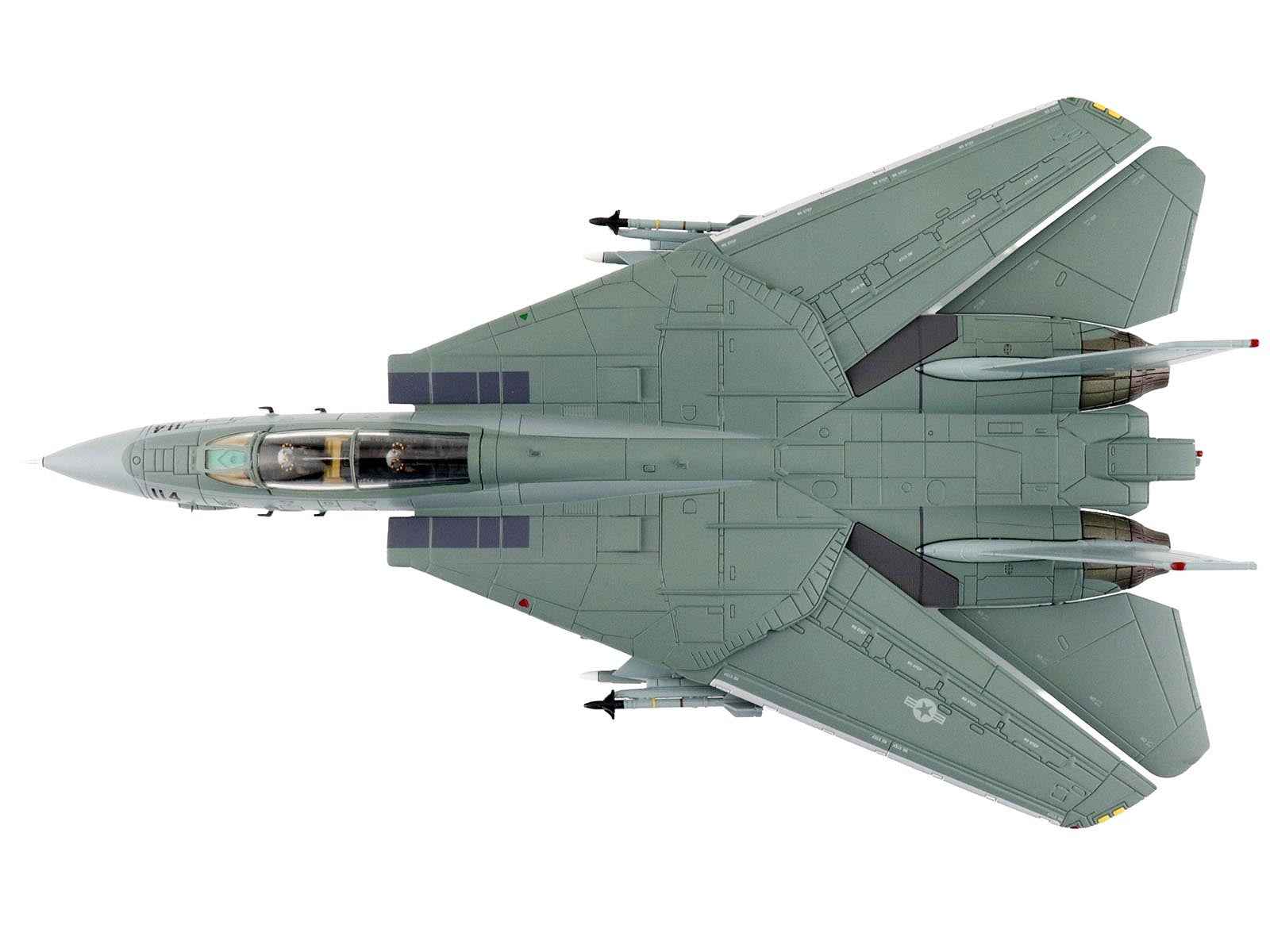 Grumman F-14A Tomcat Fighter Aircraft "VF-1 (with Optional Decals)" United States Navy "Air Power Series" 1/72 Diecast Model by Hobby Master