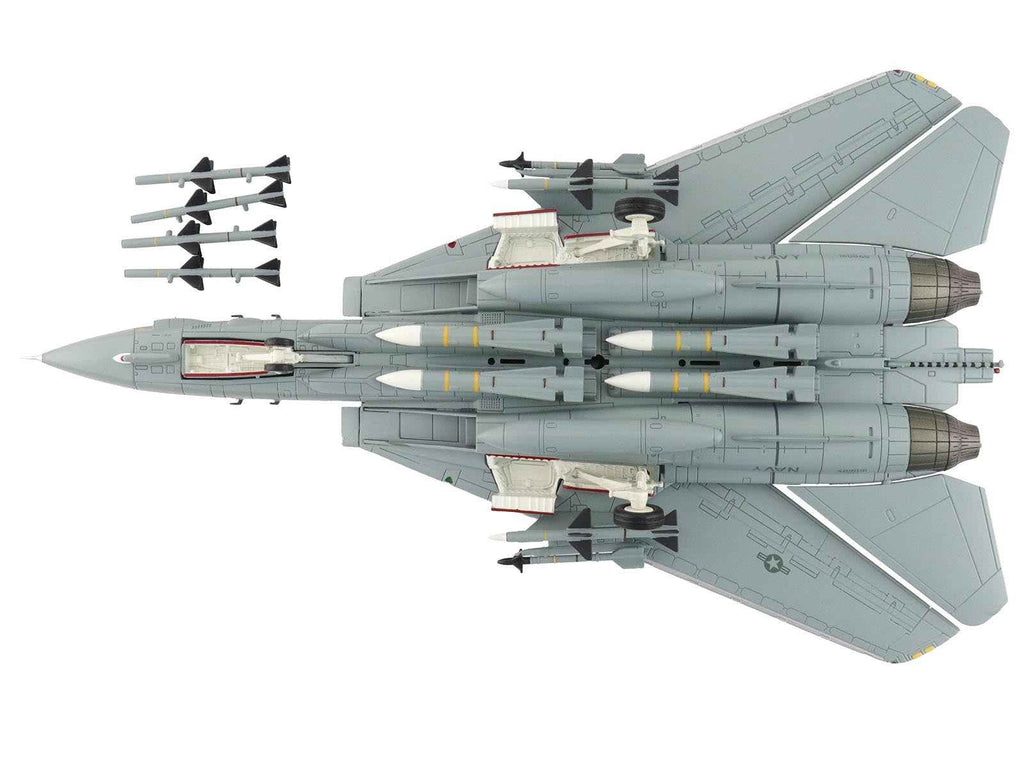 Grumman F-14A Tomcat Fighter Aircraft "VF-1 (with Optional Decals)" United States Navy "Air Power Series" 1/72 Diecast Model by Hobby Master