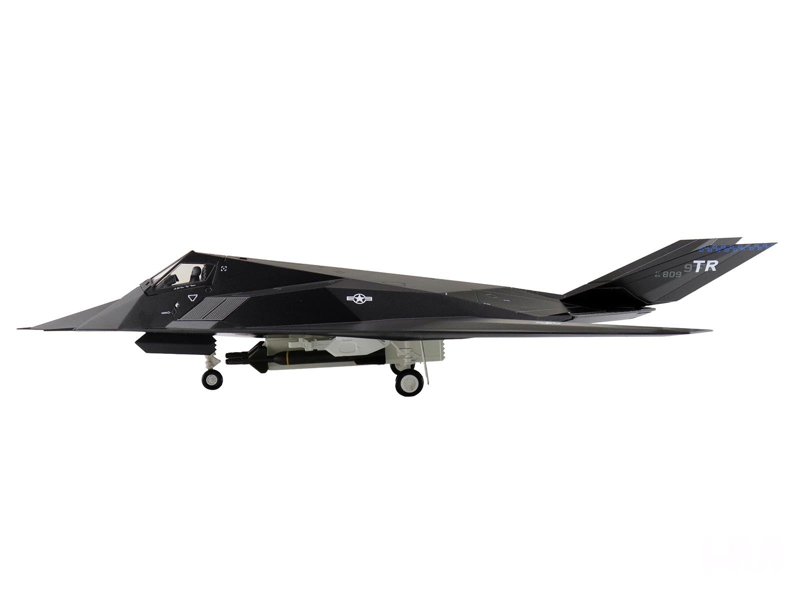 Lockheed F-117A Nighthawk Stealth Aircraft "84-0809" (2022) United States Air Force "Air Power Series" 1/72 Diecast Model by Hobby Master