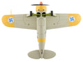 Brewster F2A Model 239 "Buffalo" Fighter Aircraft "BW364 LeLv 24 flown by Warrant Officer Ilmari Juutilainen" (1942) Finnish Air Force "Air Power Series" 1/48 Diecast Model by Hobby Master