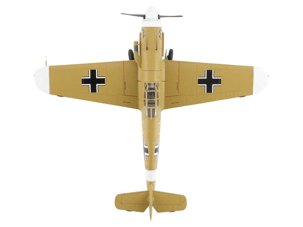 Messerschmitt Bf 109F-4 Fighter Aircraft "Marseille Yellow 14 3./JG27 Egypt" (1942) German Luftwaffe "Air Power Series" 1/48 Diecast Model by Hobby Master