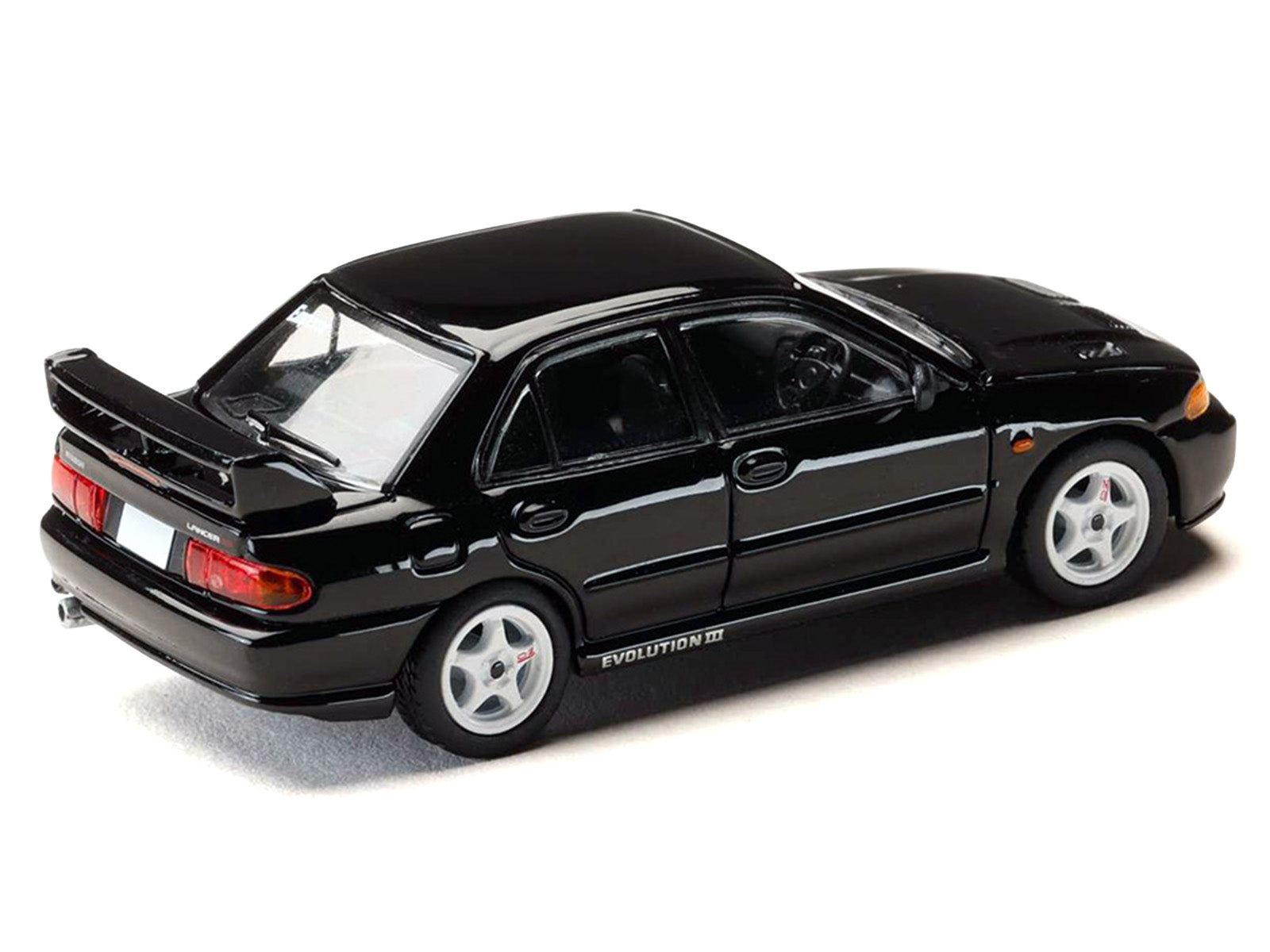 Mitsubishi Lancer RS Evolution III RHD (Right Hand Drive) Black "Initial D" (1995-2013) Manga "Diorama Set Series" 1/64 Diecast Model car by Hobby Japan