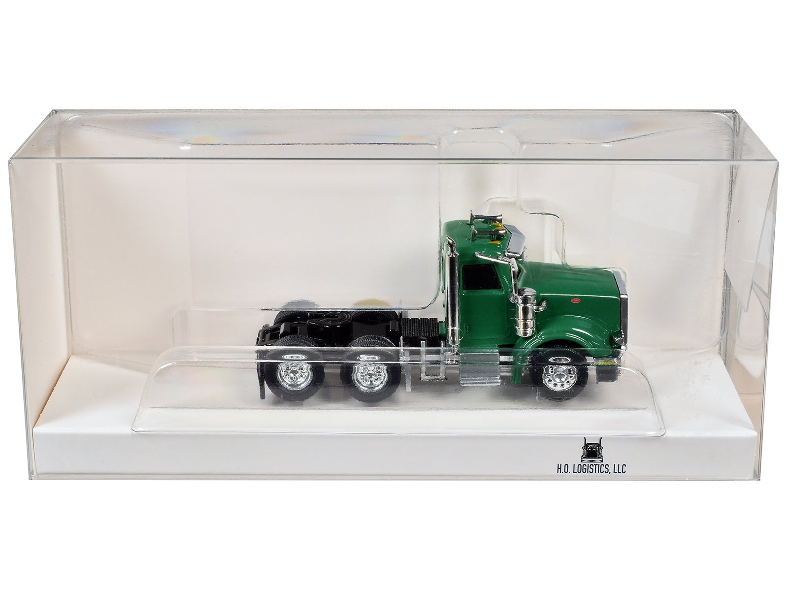 Peterbilt 367 Day Cab Green 1/87 (HO) Scale Plastic Model Car by HO Logistics