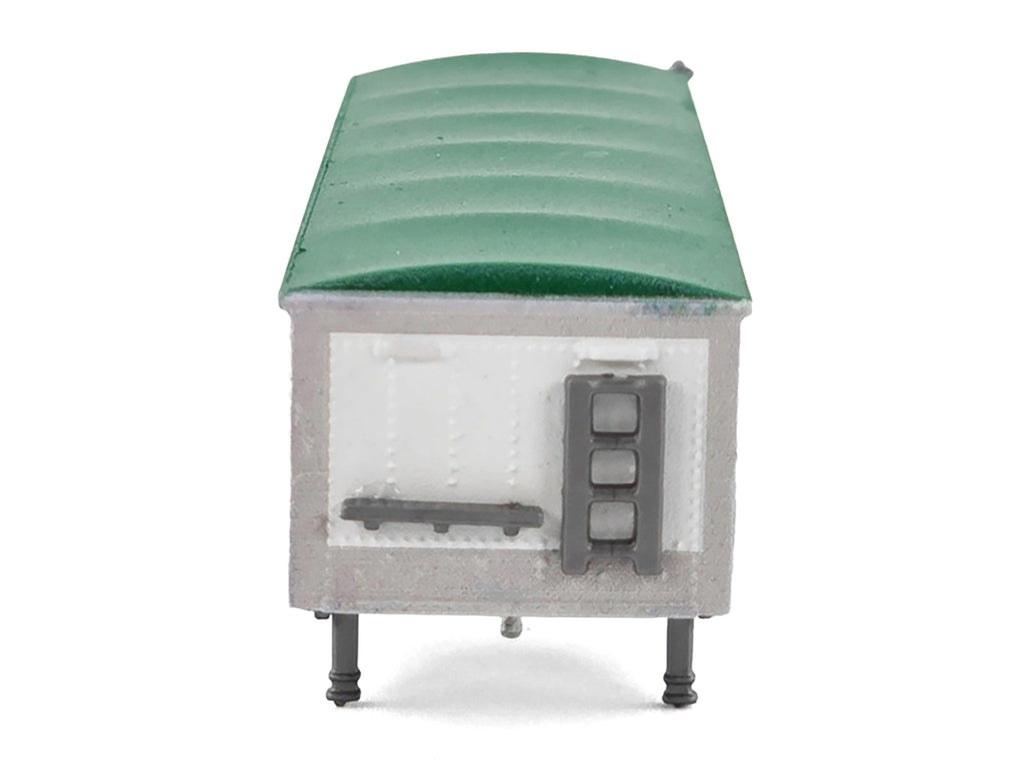 Covered Grain Trailer White with Green Tarp "Nutrena Feeds" 1/87 (HO) Plastic Model Car by HO Logistics