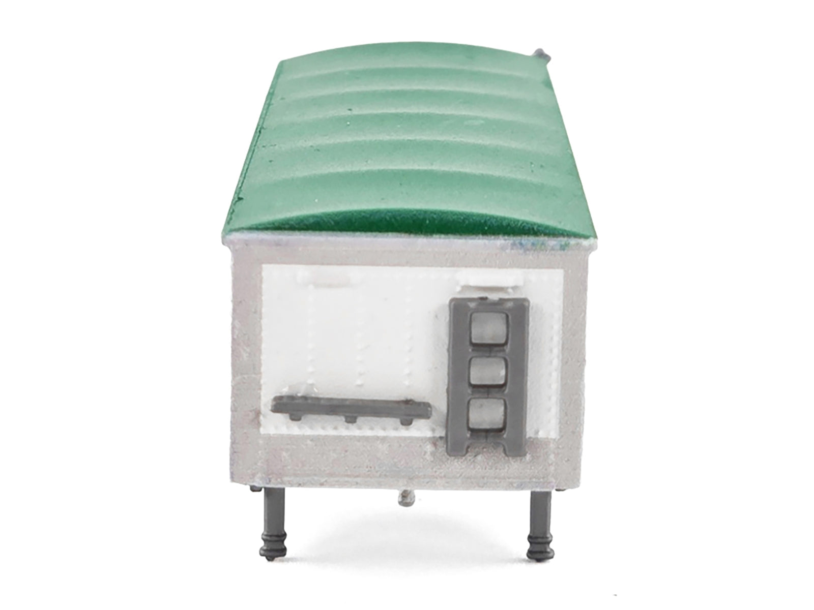 Covered Grain Trailer White with Green Tarp 1/87 (HO) Plastic Model Car by HO Logistics