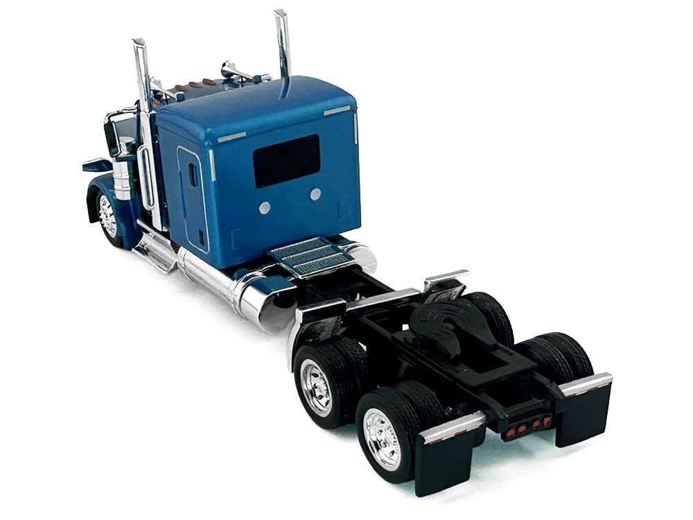 Peterbilt 589 Truck with 72 Inch Sleeper Blue Metallic 1/87 (HO) Plastic Model Car by HO Logistics